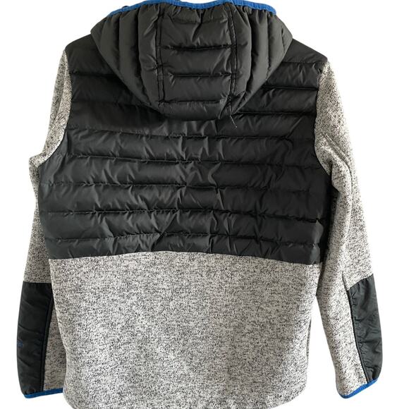 Free Country Jacket Sweater Fleece Hooded Full Zipper Gray Blue Large - Picture 2 of 10